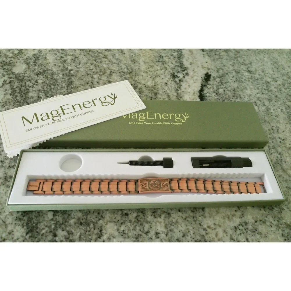 Men's 99.99% Pure Copper Tree of Life Magnetic Bracelet Adjustable